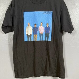 NWOT Weezer The Blue Album Graphic Tee Black T-Shirt Rock Band Merch Medium